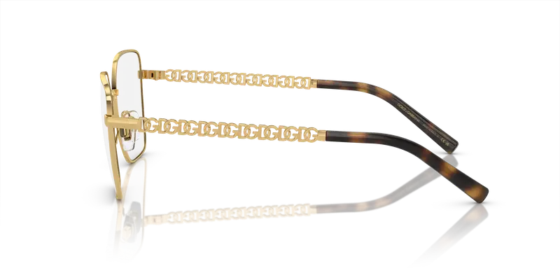 Dolce & Gabbana Donna DG1351 02 Montature da vista Acciaio Oro Trasparente Squadrata Normale miniatura 3