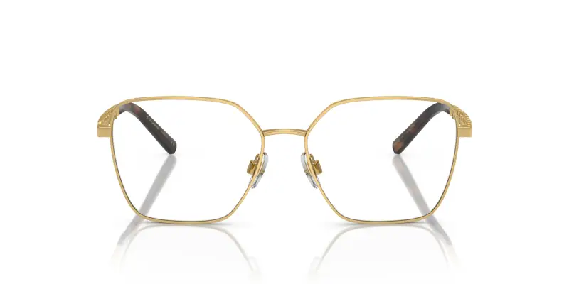 Donna DG1351 02 Montature da vista Acciaio Oro Trasparente Squadrata Normale miniatura 3