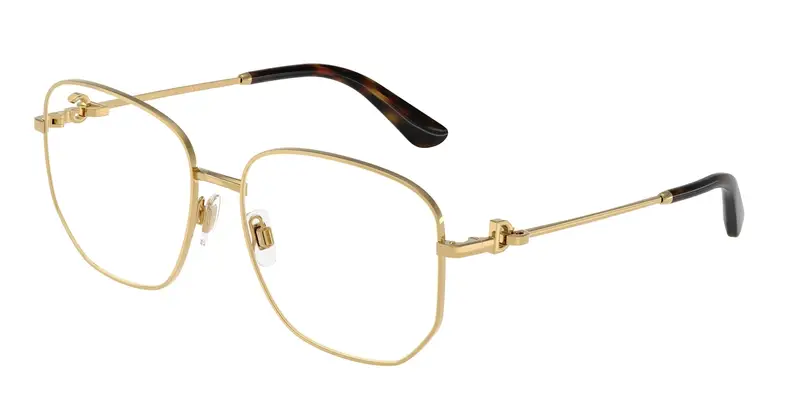Dolce & Gabbana Donna DG1356 02 Montature da vista Acciaio Oro Trasparente Pantos Normale