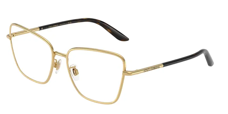 Dolce & Gabbana Donna DG1359 02 Montature da vista Metallo Oro Trasparente Cat Eye Normale