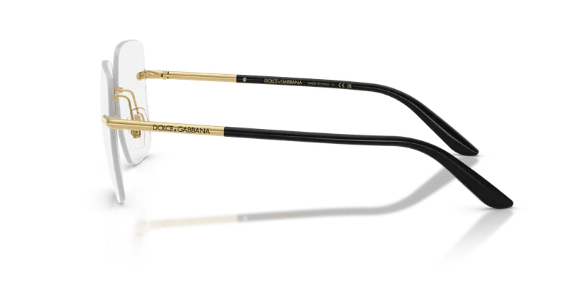 Dolce & Gabbana Donna DG1360 02 Montature da vista Metallo Oro Trasparente Squadrata Normale miniatura 3