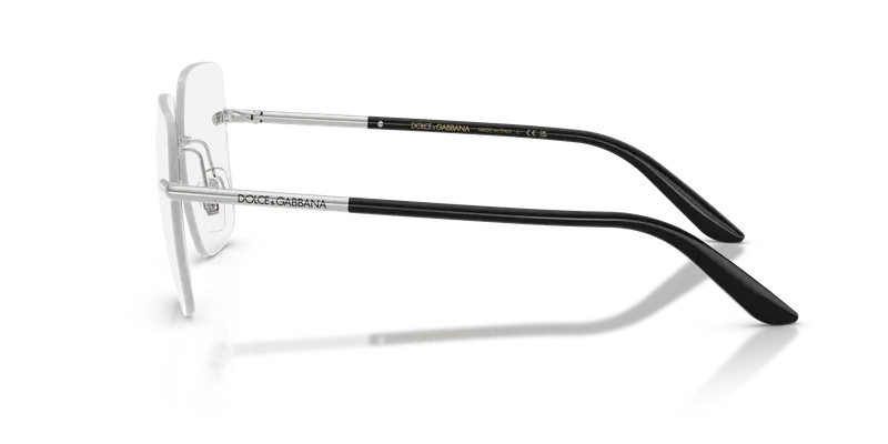Dolce & Gabbana Donna DG1360 05 Montature da vista Metallo Argento Trasparente Squadrata Normale miniatura 3