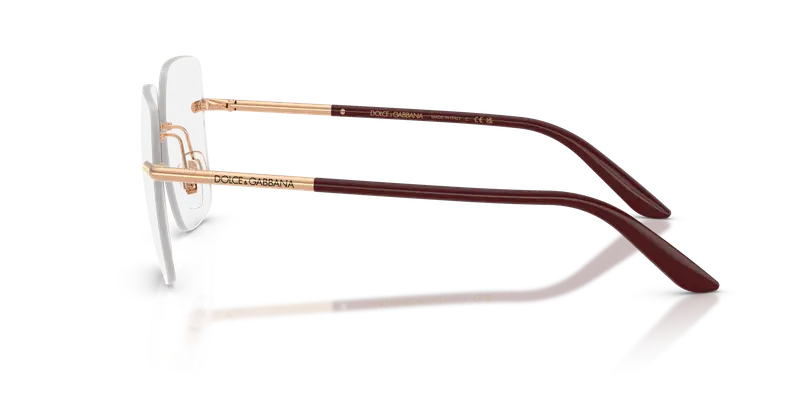 Dolce & Gabbana Donna DG1360 1298 Montature da vista Metallo Oro Trasparente Squadrata Normale miniatura 3