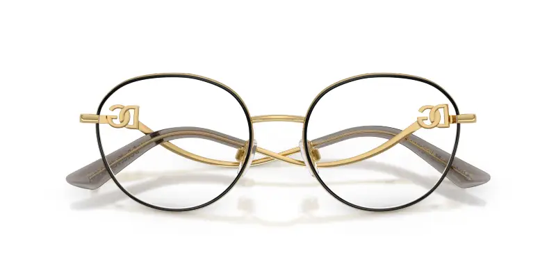 Donna DG1365 1334 Montature da vista Metallo Nero Trasparente Rotonda Normale miniatura 2