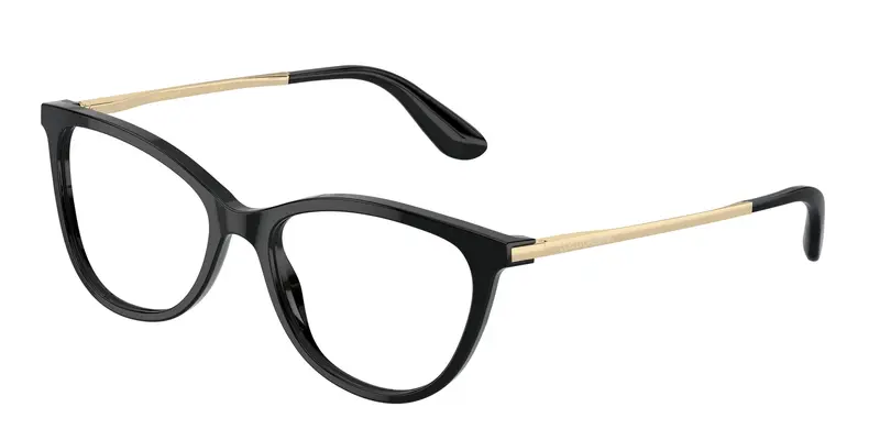 Dolce & Gabbana Donna DG3258 501 Montature da vista Acetato Nero Trasparente Farfalla Normale