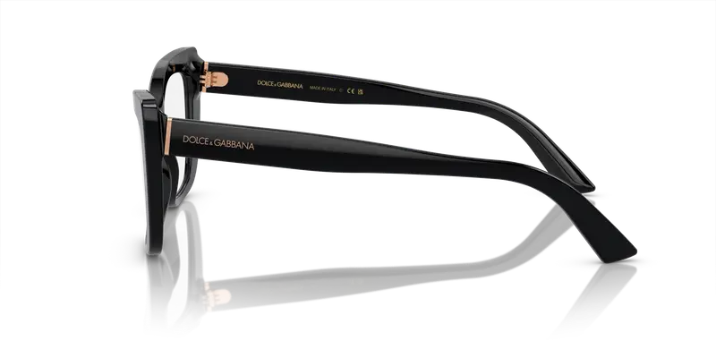 Dolce & Gabbana Donna DG3308 501 Montature da vista Acetato Nero Trasparente Cat Eye Normale miniatura 3