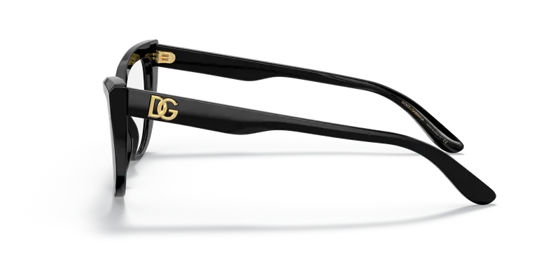 Dolce & Gabbana Donna DG3354 501 Montature da vista Acetato Nero Trasparente Cat Eye Normale miniatura 3