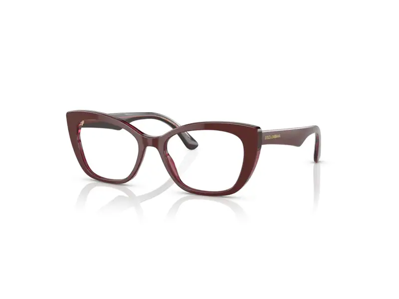 Dolce & Gabbana Donna DG3360 3247 Montature da vista Plastica Bordeaux Cat Eye