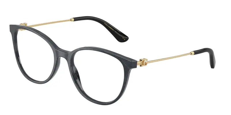 Dolce & Gabbana Donna DG3363 3441 Montature da vista Acetato Grigio Trasparente Farfalla Normale