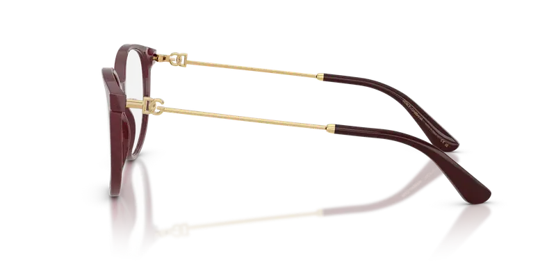 Dolce & Gabbana Donna DG3363 3442 Montature da vista Acetato Bordeaux Trasparente Farfalla Normale miniatura 3