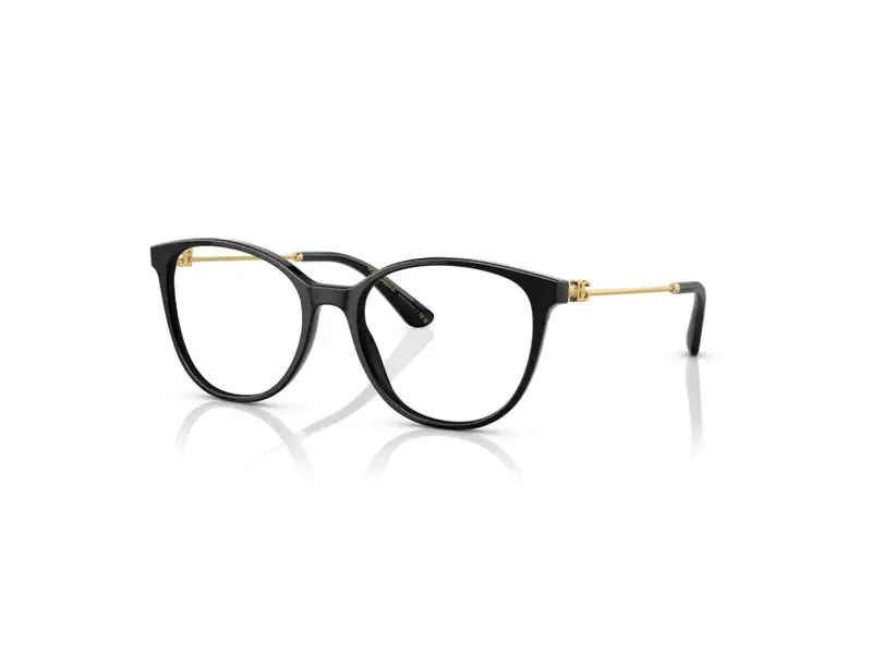 Donna DG3363 501 Montature da vista Acetato Nero Trasparente Farfalla Normale