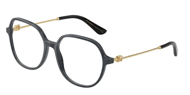 Dolce & Gabbana Donna DG3364 3441 Montature da vista Acetato Grigio Trasparente Farfalla Normale