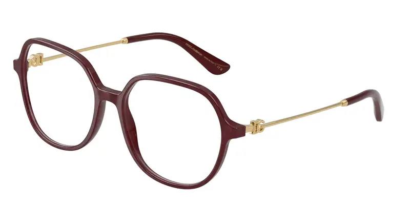 Dolce & Gabbana Donna DG3364 3442 Montature da vista Acetato Rosso Trasparente Farfalla Normale