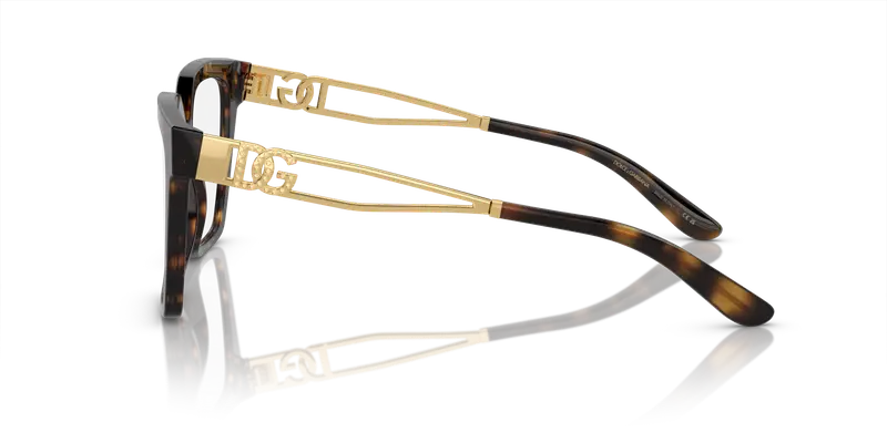 Dolce & Gabbana Donna DG3376B 502 Montature da vista Acetato Tartaruga Trasparente Squadrata Normale miniatura 3