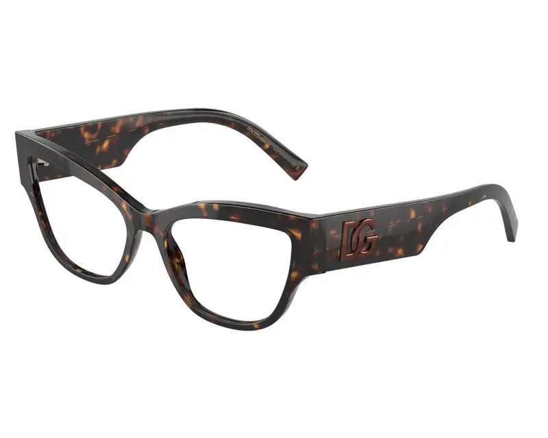 Dolce & Gabbana Donna DG3378  502 Montature da vista Acetato Tartaruga Trasparente Cat Eye Normale