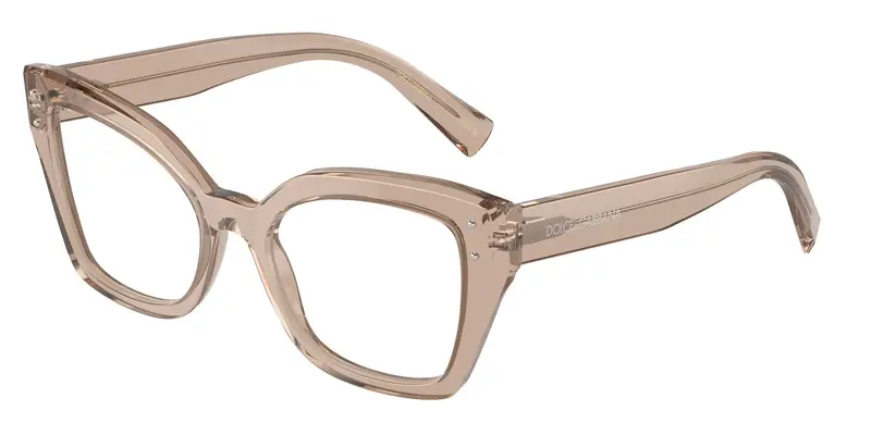 Dolce & Gabbana Donna DG3386  3432 Montature da vista Acetato Marrone Trasparente Farfalla Normale