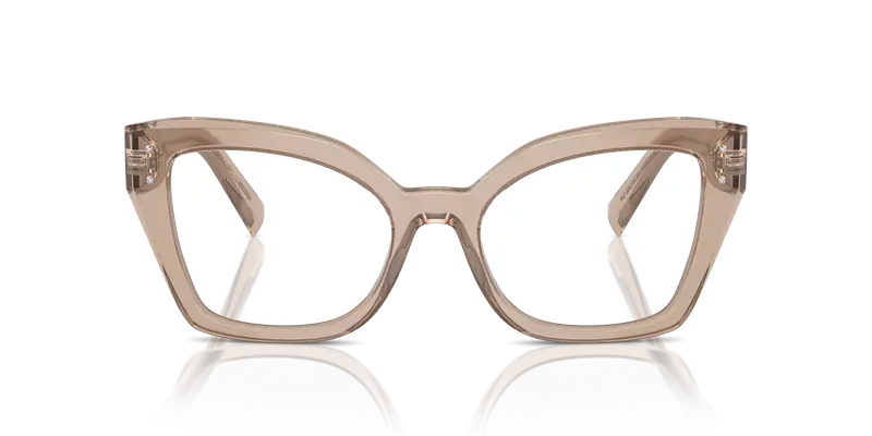Dolce & Gabbana Donna DG3386 3432 Montature da vista Acetato Marrone Trasparente Farfalla Normale miniatura 2