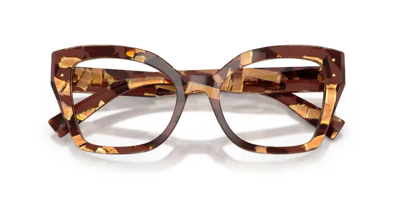 Donna DG3386 3462 Montature da vista Acetato Marrone Trasparente Farfalla Normale miniatura 2