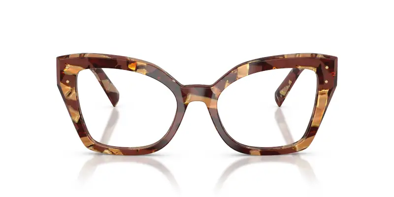 Donna DG3386 3462 Montature da vista Acetato Marrone Trasparente Farfalla Normale miniatura 3