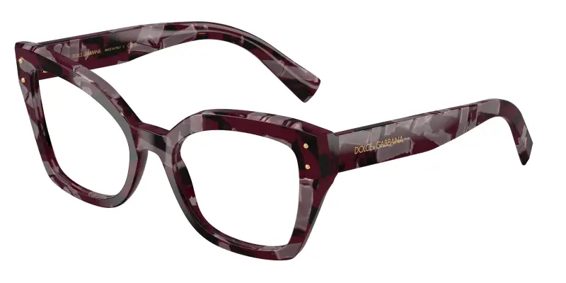 Donna DG3386 3464 Montature da vista Acetato Viola Trasparente Farfalla Normale