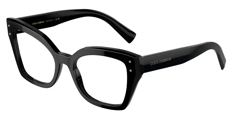 Dolce & Gabbana Donna DG3386  501 Montature da vista Acetato Nero Trasparente Farfalla Normale