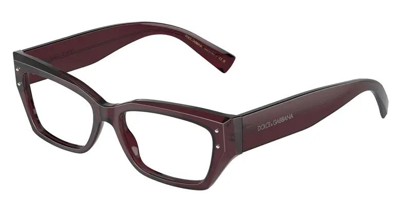 Dolce & Gabbana Donna DG3387  3045 Montature da vista Acetato Viola Trasparente Squadrata Normale
