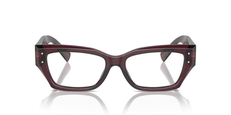 Dolce & Gabbana Donna DG3387 3045 Montature da vista Acetato Viola Trasparente Squadrata Normale miniatura 2