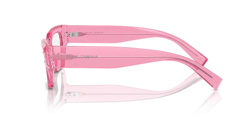 Dolce & Gabbana Donna DG3387 3148 Montature da vista Acetato Rosa Trasparente Squadrata Normale miniatura 3