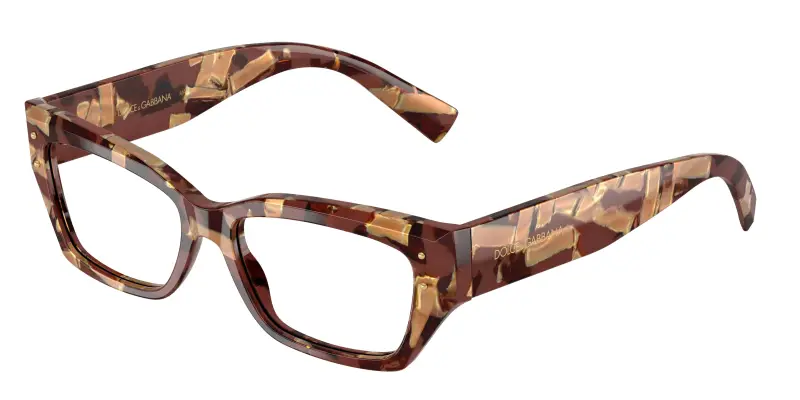 Donna DG3387 3462 Montature da vista Acetato Marrone Trasparente Squadrata Normale