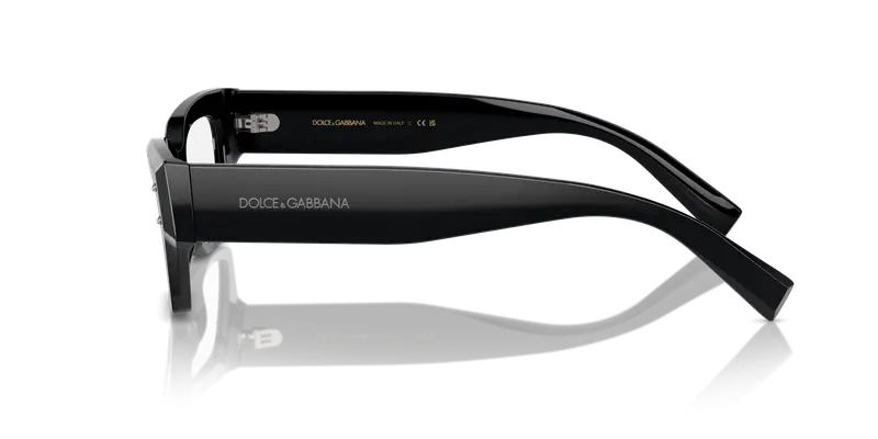 Dolce & Gabbana Donna DG3387 501 Montature da vista Acetato Nero Trasparente Squadrata Normale miniatura 3