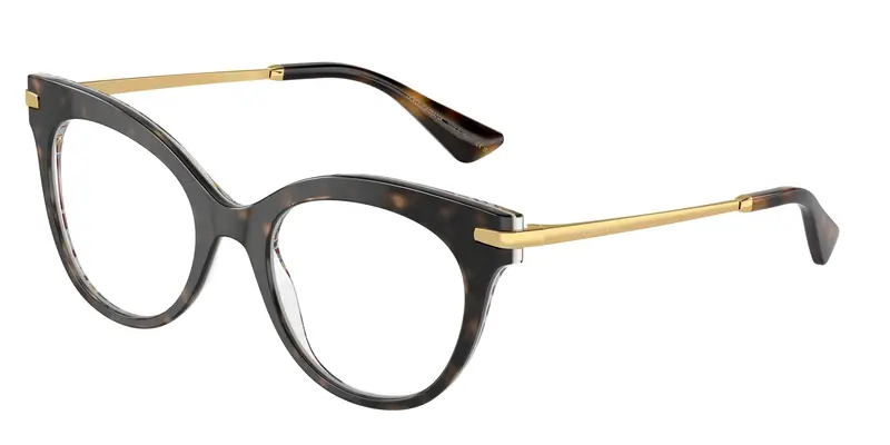 Donna DG3392 3217 Montature da vista Acetato Tartaruga Trasparente Farfalla Normale