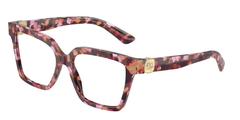 Dolce & Gabbana Donna DG3395 3440 Montature da vista Acetato Rosa Trasparente Squadrata Normale