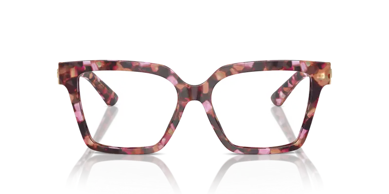 Dolce & Gabbana Donna DG3395 3440 Montature da vista Acetato Rosa Trasparente Squadrata Normale miniatura 2