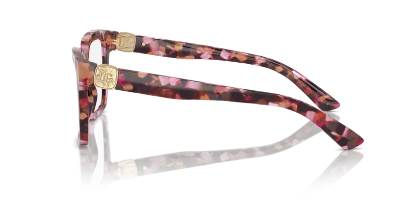Dolce & Gabbana Donna DG3395 3440 Montature da vista Acetato Rosa Trasparente Squadrata Normale miniatura 3