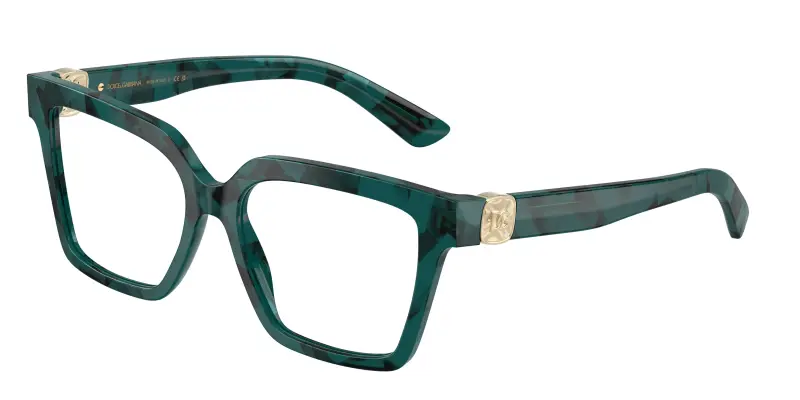 Donna DG3395 3460 Montature da vista Acetato Verde Trasparente Squadrata Normale
