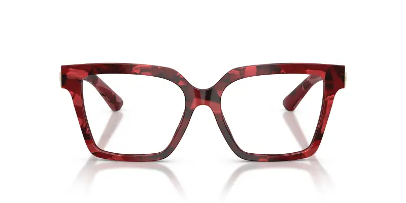 Donna DG3395 3463 Montature da vista Acetato Rosso Trasparente Squadrata Normale miniatura 3