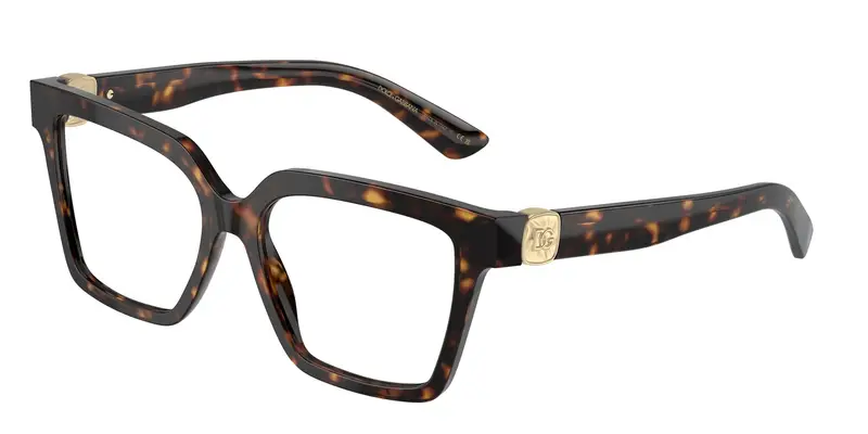 Dolce & Gabbana Donna DG3395 502 Montature da vista Acetato Tartaruga Trasparente Squadrata Normale