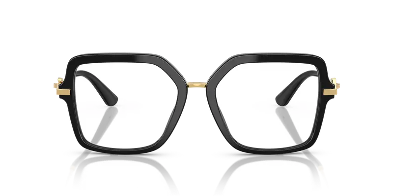 Dolce & Gabbana Donna DG3396 501 Montature da vista Acetato Nero Trasparente Squadrata Normale miniatura 2