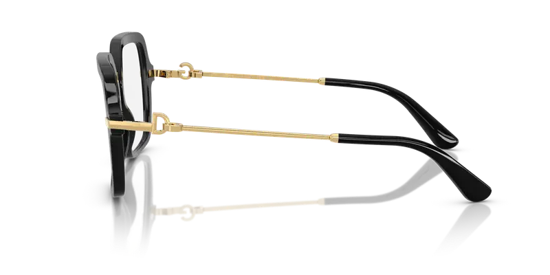 Dolce & Gabbana Donna DG3396 501 Montature da vista Acetato Nero Trasparente Squadrata Normale miniatura 3