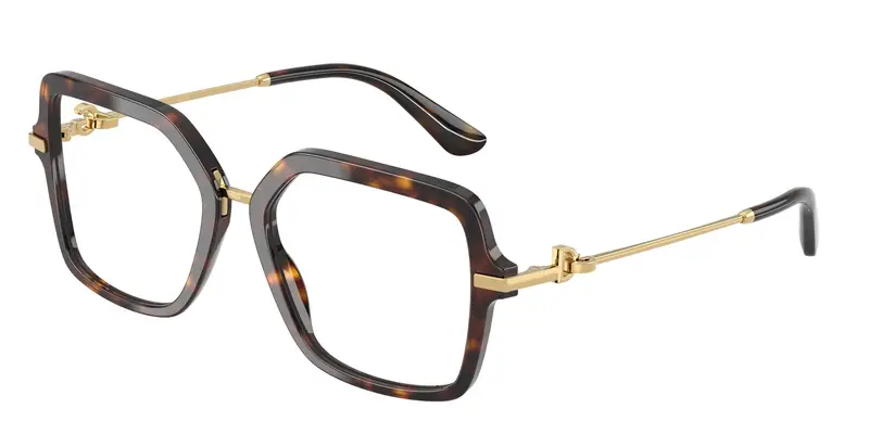Dolce & Gabbana Donna DG3396 502 Montature da vista Acetato Tartaruga Trasparente Squadrata Normale