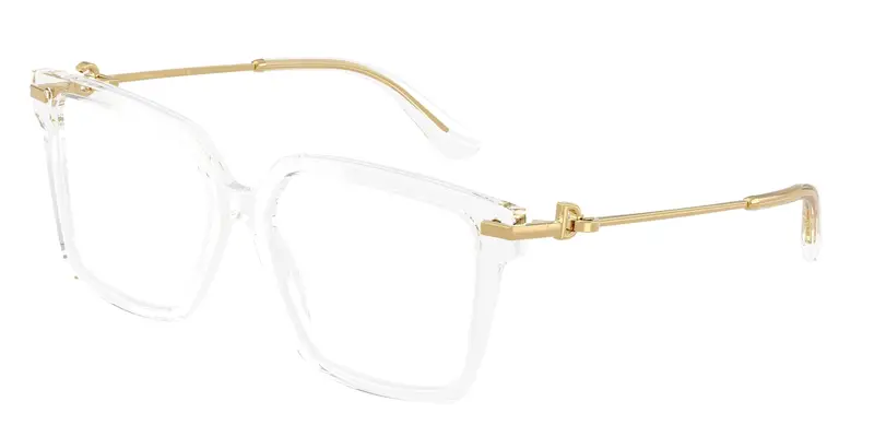 Dolce & Gabbana Donna DG3397 3133 Montature da vista Acetato Trasparente Trasparente Squadrata Normale