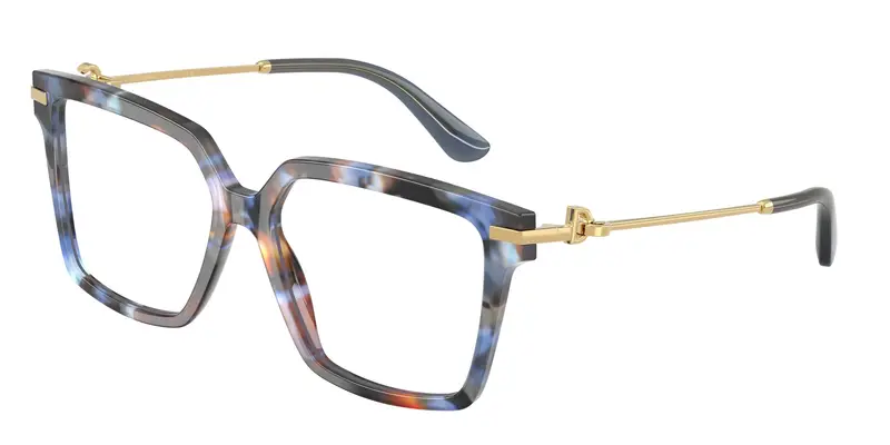 Dolce & Gabbana Donna DG3397 3443 Montature da vista Acetato Blu Trasparente Squadrata Normale