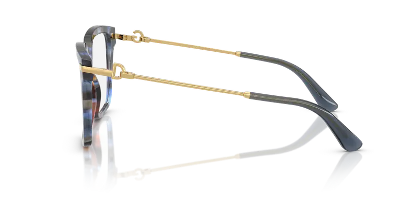 Dolce & Gabbana Donna DG3397 3443 Montature da vista Acetato Blu Trasparente Squadrata Normale miniatura 3