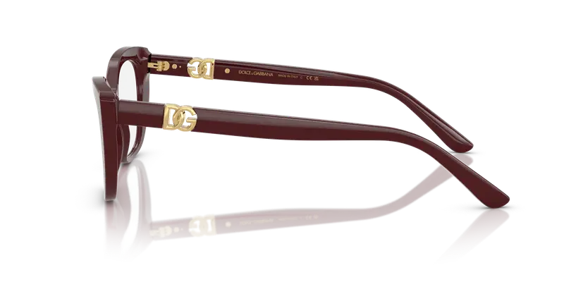 Dolce & Gabbana Donna DG3398 3091 Montature da vista Acetato Rosso Trasparente Cat Eye Normale miniatura 3