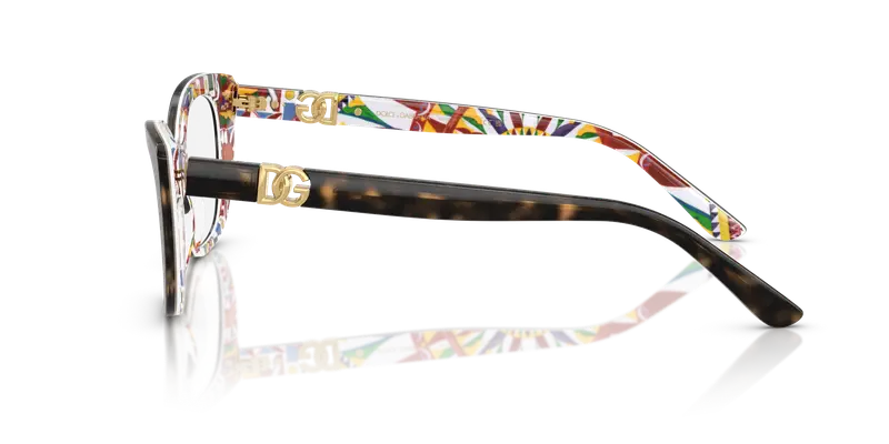 Dolce & Gabbana Donna DG3398 3217 Montature da vista Acetato Tartaruga Trasparente Cat Eye Normale miniatura 3