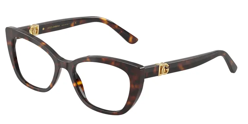 Dolce & Gabbana Donna DG3398  502 Montature da vista Acetato Tartaruga Trasparente Cat Eye Normale