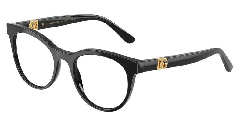 Dolce & Gabbana Donna DG3399  501 Montature da vista Acetato Nero Trasparente Pantos Normale