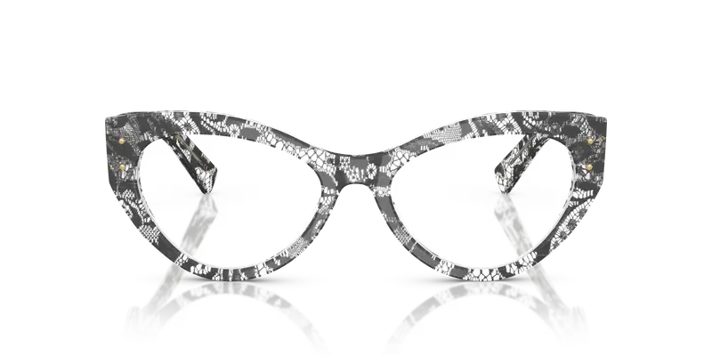 Dolce & Gabbana Donna DG3403 3287 Montature da vista Acetato Nero Trasparente Cat Eye Normale miniatura 2