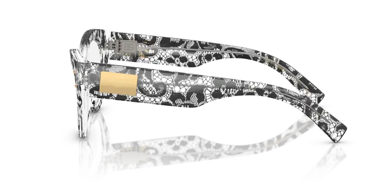 Dolce & Gabbana Donna DG3403 3287 Montature da vista Acetato Nero Trasparente Cat Eye Normale miniatura 3