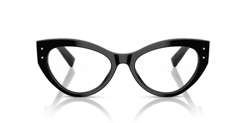 Dolce & Gabbana Donna DG3403 501 Montature da vista Acetato Nero Trasparente Cat Eye Normale miniatura 2